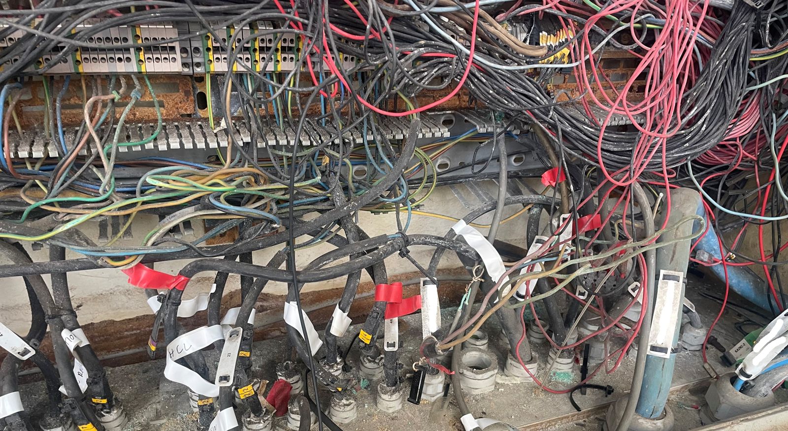 Câblage d'une installation existante avant mise à jour