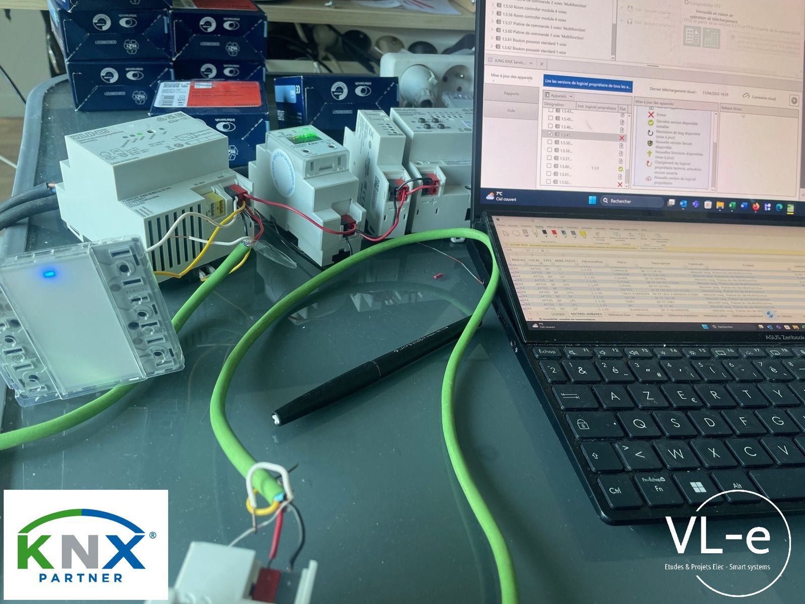 Banc de test KNX et programmation ETS